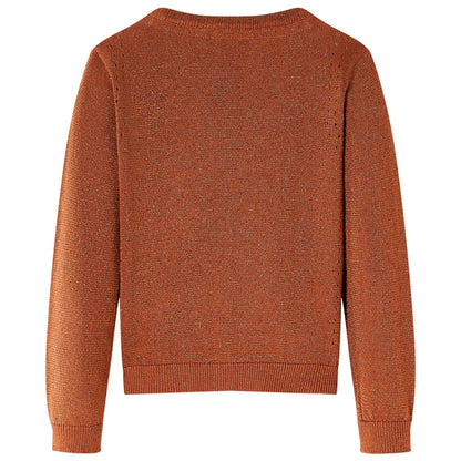 Kids' Cardigan Knitted Cognac 92