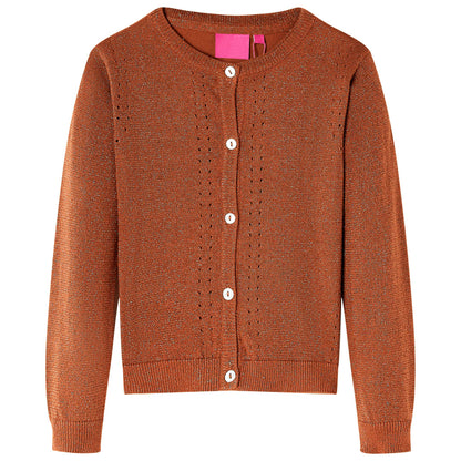 Kids' Cardigan Knitted Cognac 104