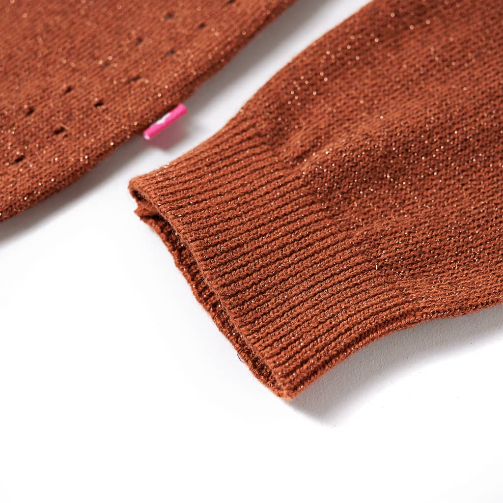 Kids' Cardigan Knitted Cognac 116