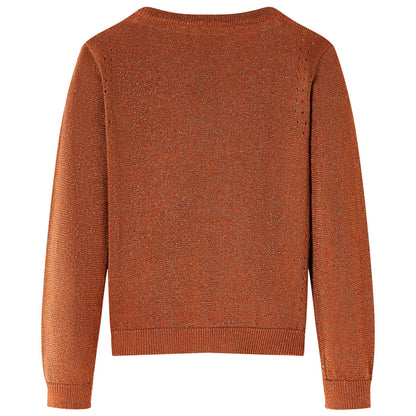 Kids' Cardigan Knitted Cognac 128