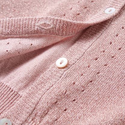 Kids' Cardigan Knitted Soft Pink 104