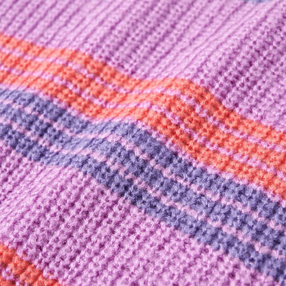 Kids' Sweater Stripes Knitted Lilac and Pink 92