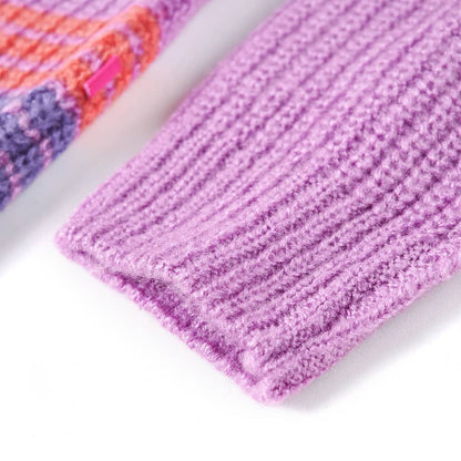 Kids' Sweater Stripes Knitted Lilac and Pink 92