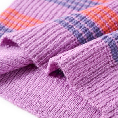 Kids' Sweater Stripes Knitted Lilac and Pink 92