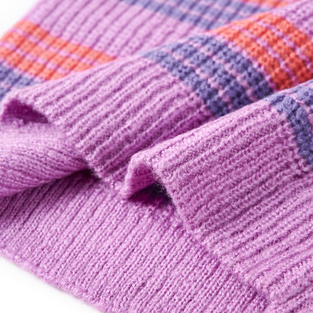 Kids' Sweater Stripes Knitted Lilac and Pink 104