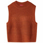 Kids' Sweater Vest Knitted Cognac 116