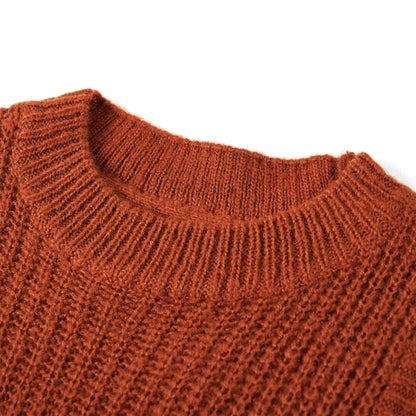 Kids' Sweater Vest Knitted Cognac 116