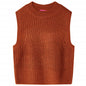 Kids' Sweater Vest Knitted Cognac 140