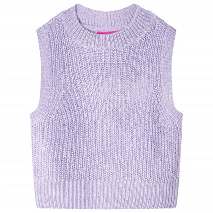 Kids' Sweater Vest Knitted Light Lilac 92