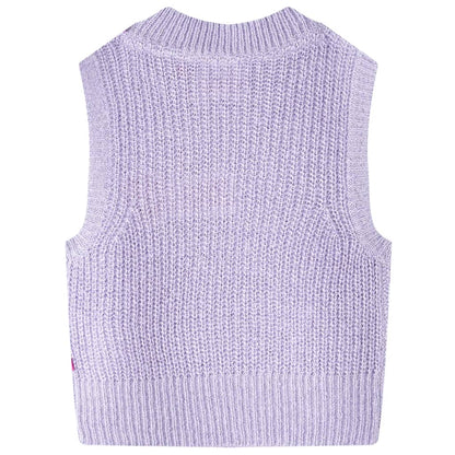 Kids' Sweater Vest Knitted Light Lilac 92