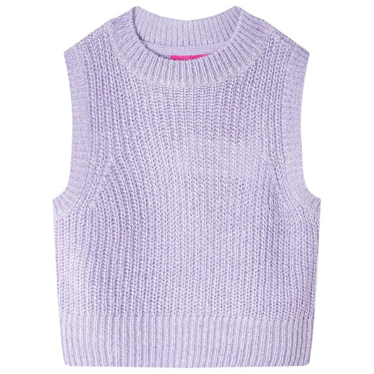 Kids' Sweater Vest Knitted Light Lilac 104