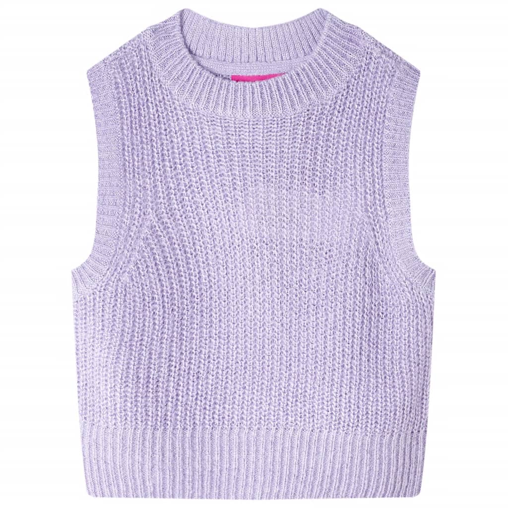 Kids' Sweater Vest Knitted Light Lilac 116