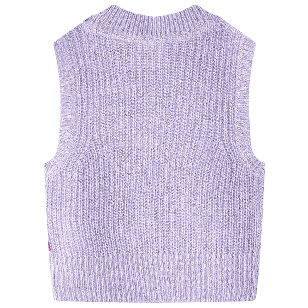 Kids' Sweater Vest Knitted Light Lilac 116