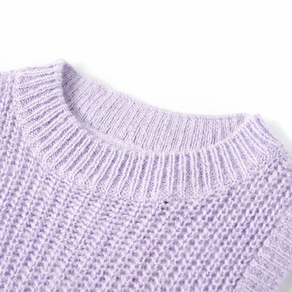 Kids' Sweater Vest Knitted Light Lilac 116