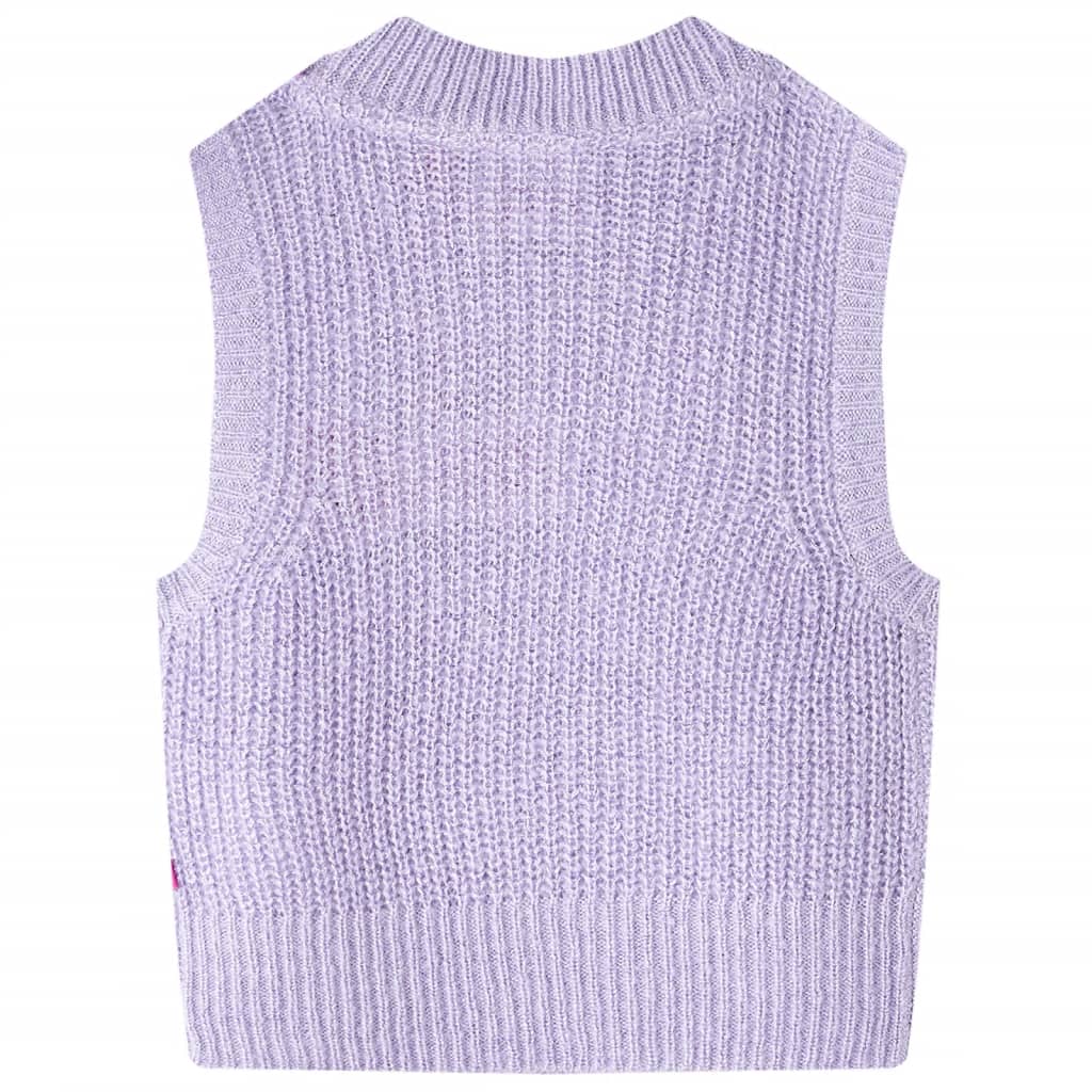 Kids' Sweater Vest Knitted Light Lilac 128