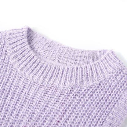 Kids' Sweater Vest Knitted Light Lilac 128