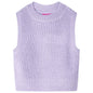 Kids' Sweater Vest Knitted Light Lilac 140