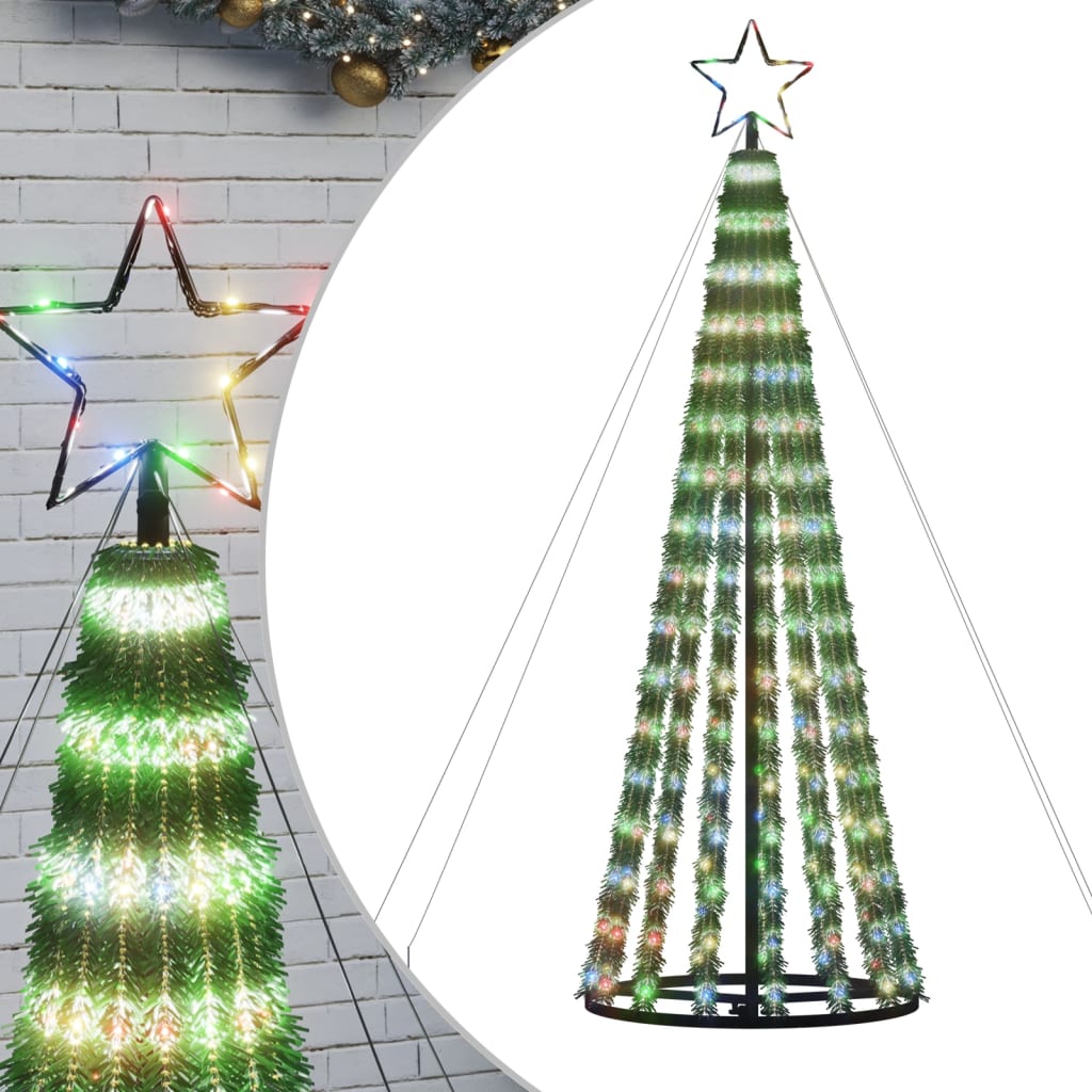 Christmas Tree Light Cone 275 LEDs Colourful 180 cm