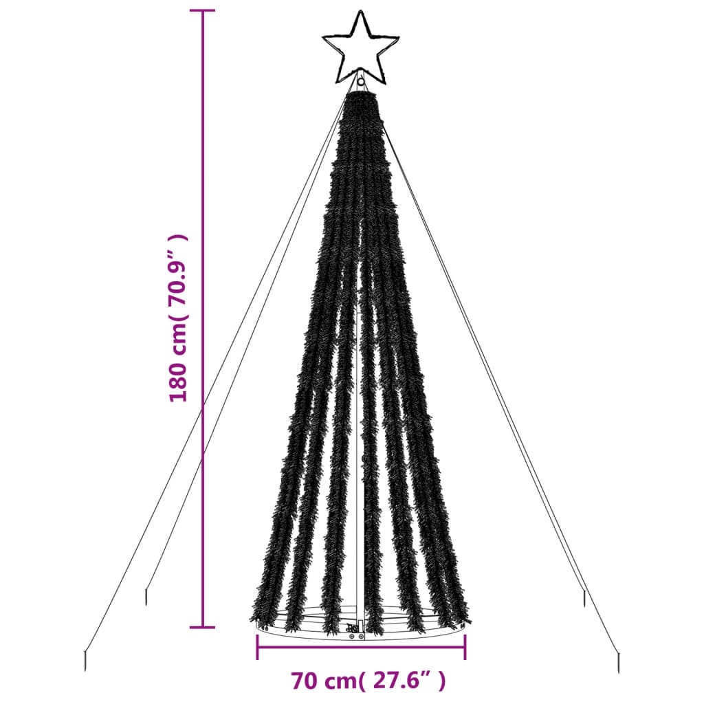 Christmas Tree Light Cone 275 LEDs Colourful 180 cm