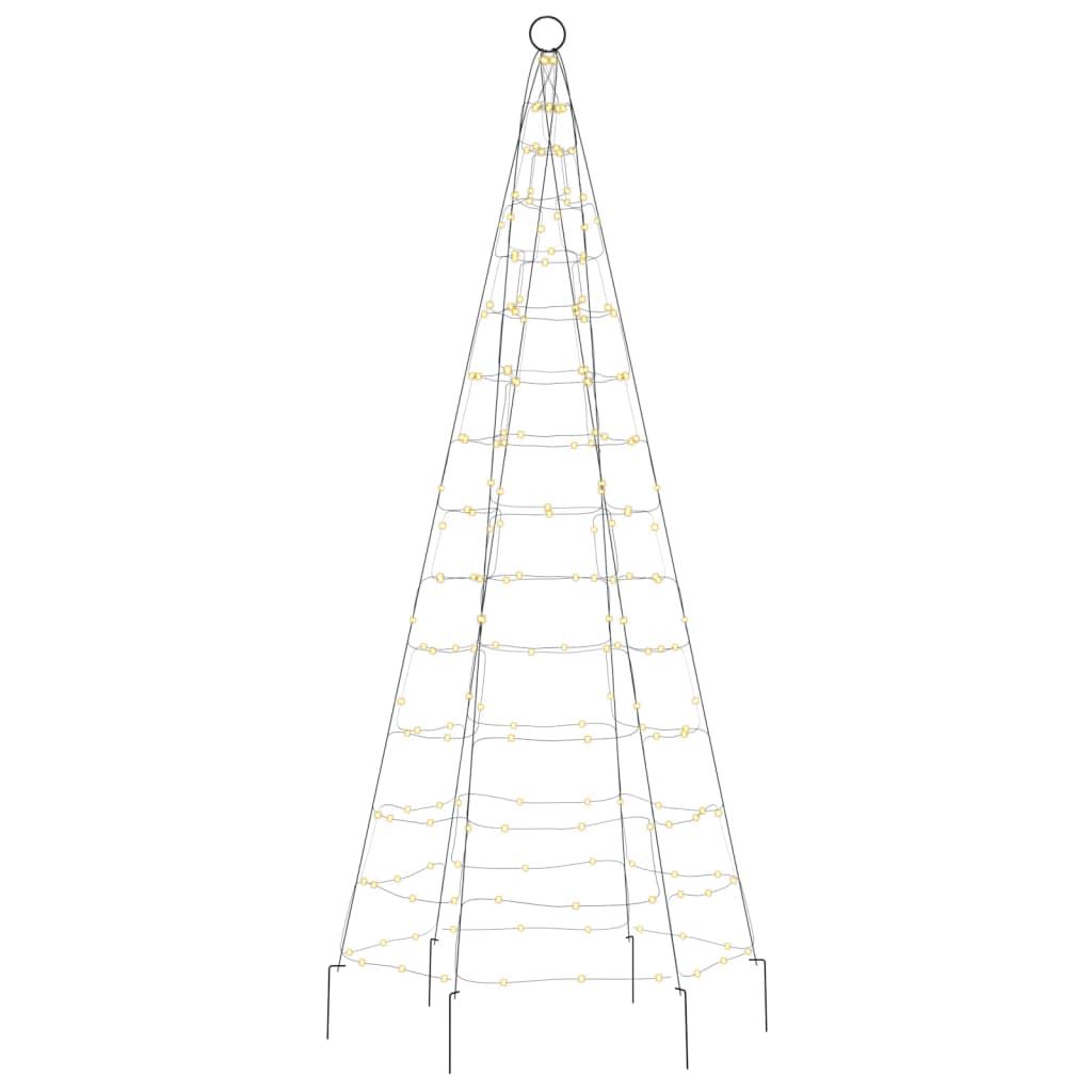 Christmas Tree Light on Flagpole 200 LEDs Warm White 180 cm