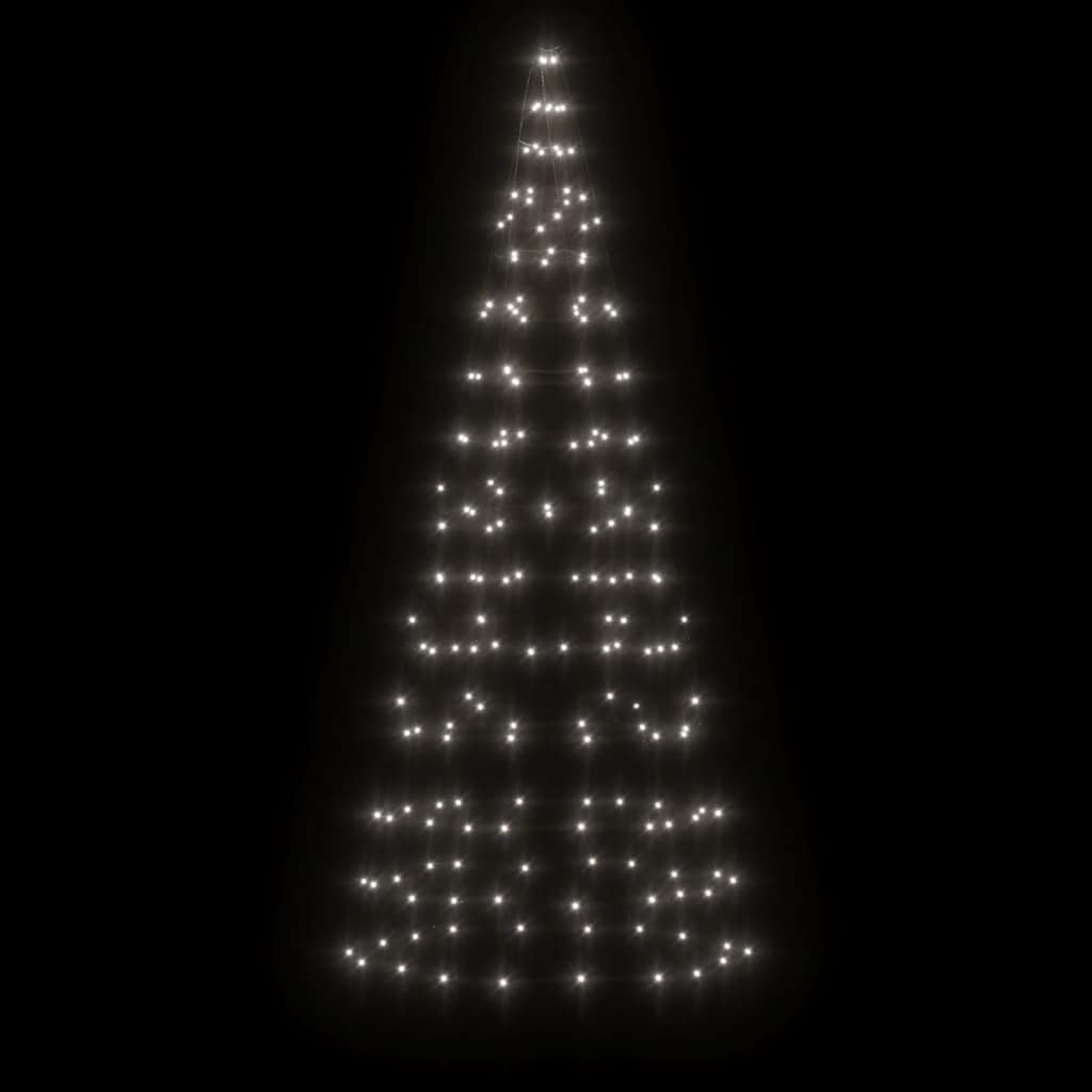 Christmas Tree Light on Flagpole 200 LEDs Cold White 180 cm