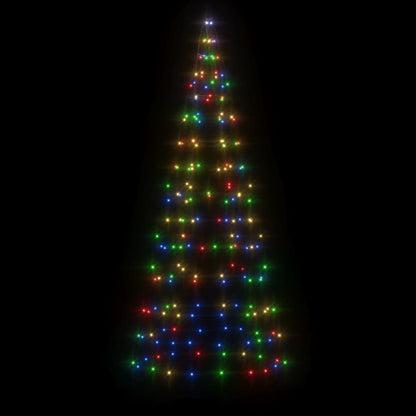 Christmas Tree Light on Flagpole 200 LEDs Colourful 180 cm