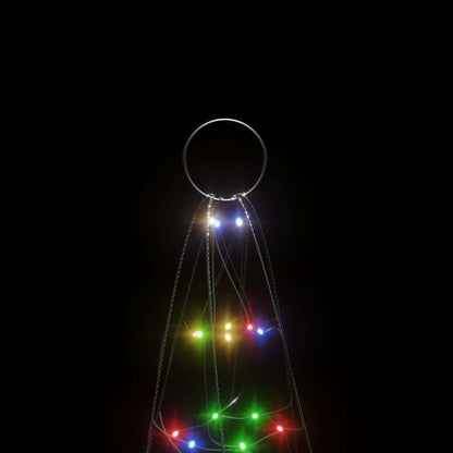 Christmas Tree Light on Flagpole 200 LEDs Colourful 180 cm