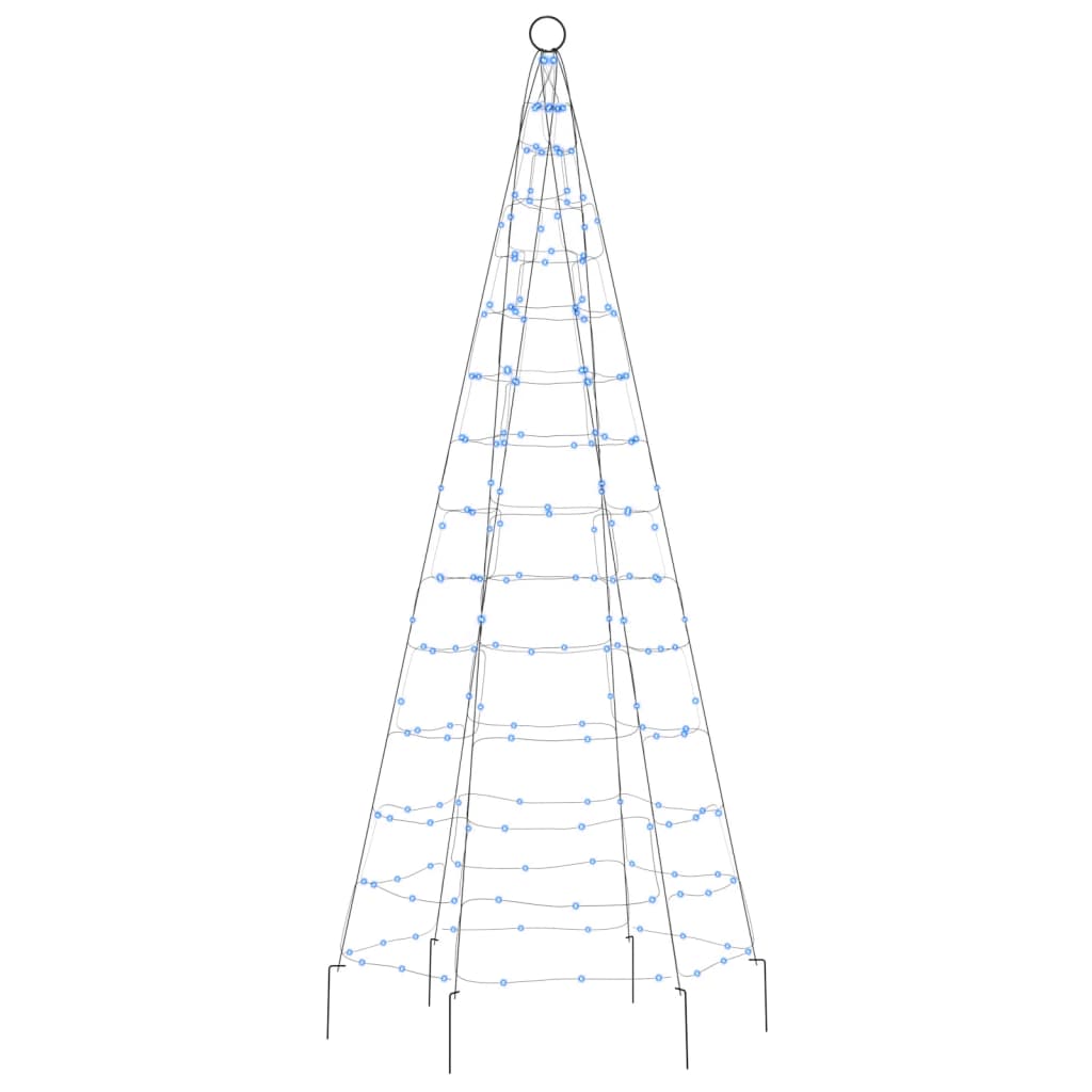 Christmas Tree Light on Flagpole 200 LEDs Blue 180 cm