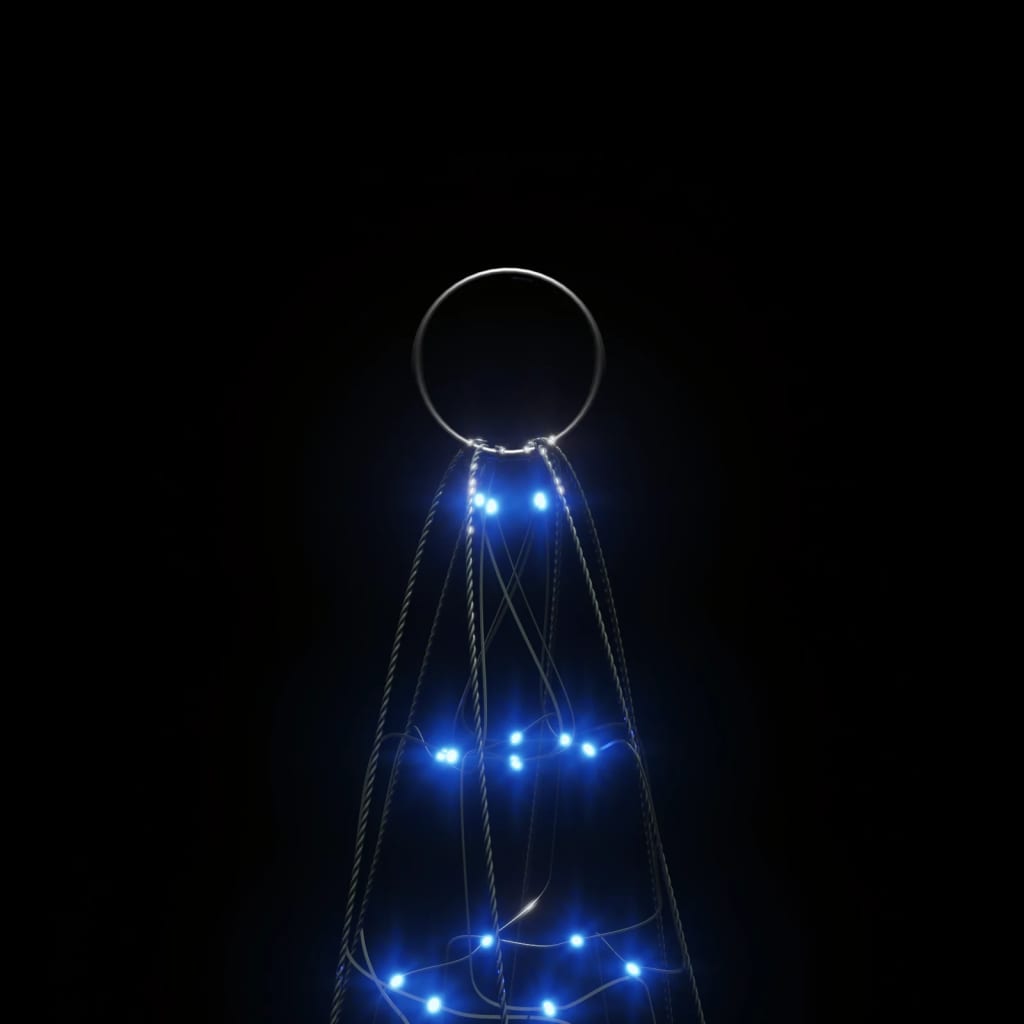 Christmas Tree Light on Flagpole 200 LEDs Blue 180 cm