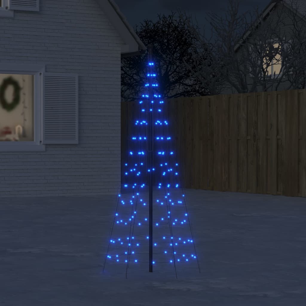 Christmas Tree Light on Flagpole 200 LEDs Blue 180 cm