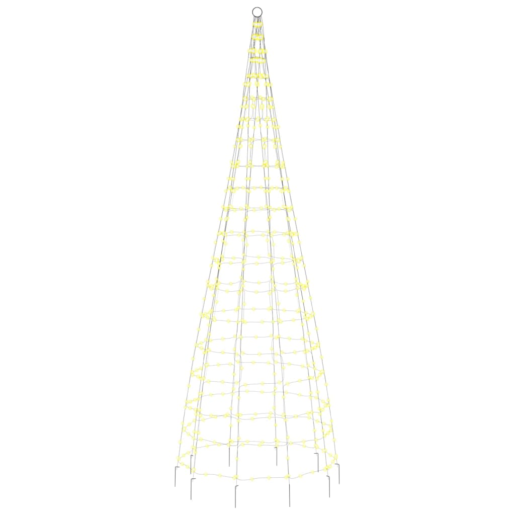 Christmas Tree Light on Flagpole 550 LEDs Warm White 300 cm