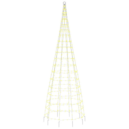 Christmas Tree Light on Flagpole 550 LEDs Warm White 300 cm