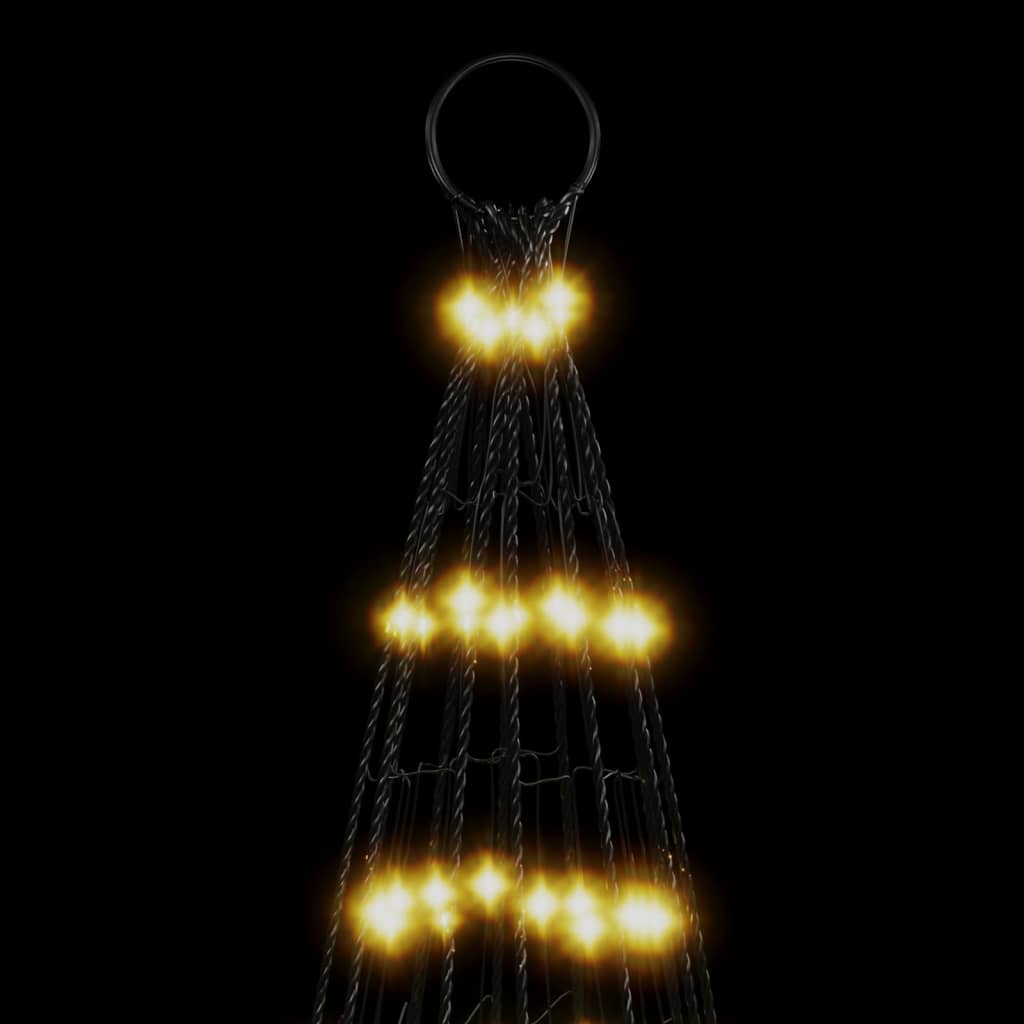 Christmas Tree Light on Flagpole 1534 LEDs Warm White 500 cm