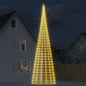 Christmas Tree Light on Flagpole 3000 LEDs Warm White 800 cm