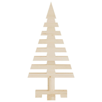 Wooden Christmas Trees for Decoration 3 pcs Solid Wood Pine