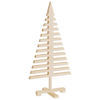 Wooden Christmas Trees for Decoration 3 pcs Solid Wood Pine