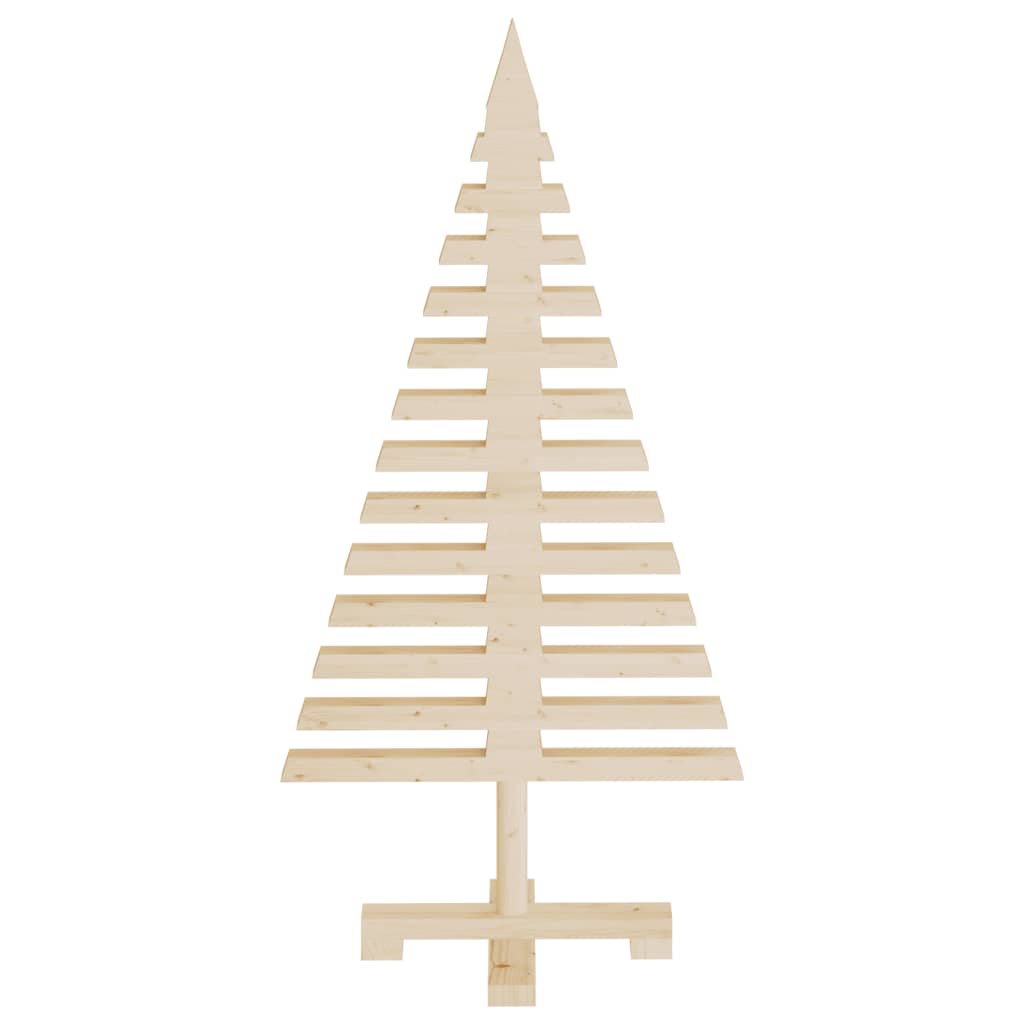 Wooden Christmas Trees for Decoration 3 pcs Solid Wood Pine