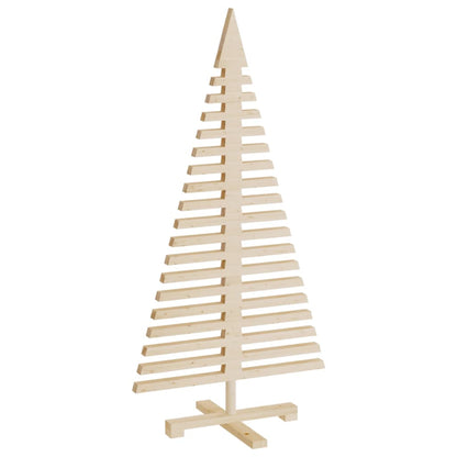 Wooden Christmas Trees for Decoration 3 pcs Solid Wood Pine