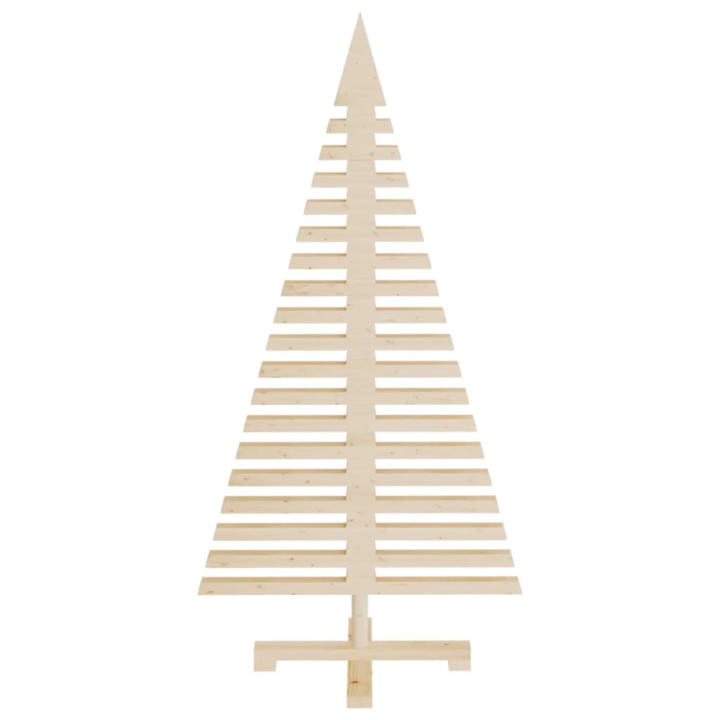 Wooden Christmas Trees for Decoration 3 pcs Solid Wood Pine