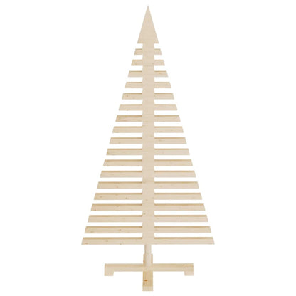 Wooden Christmas Trees for Decoration 3 pcs Solid Wood Pine