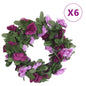 Christmas Flower Garlands 6 pcs Spring Light Purple 250 cm