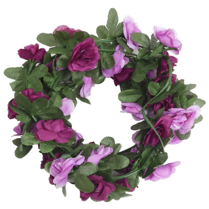 Christmas Flower Garlands 6 pcs Spring Light Purple 250 cm