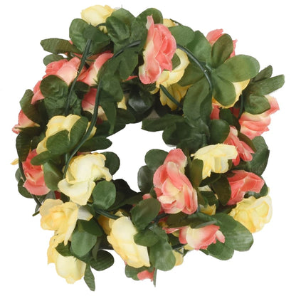 Christmas Flower Garlands 6 pcs Spring Sunset Red 250 cm