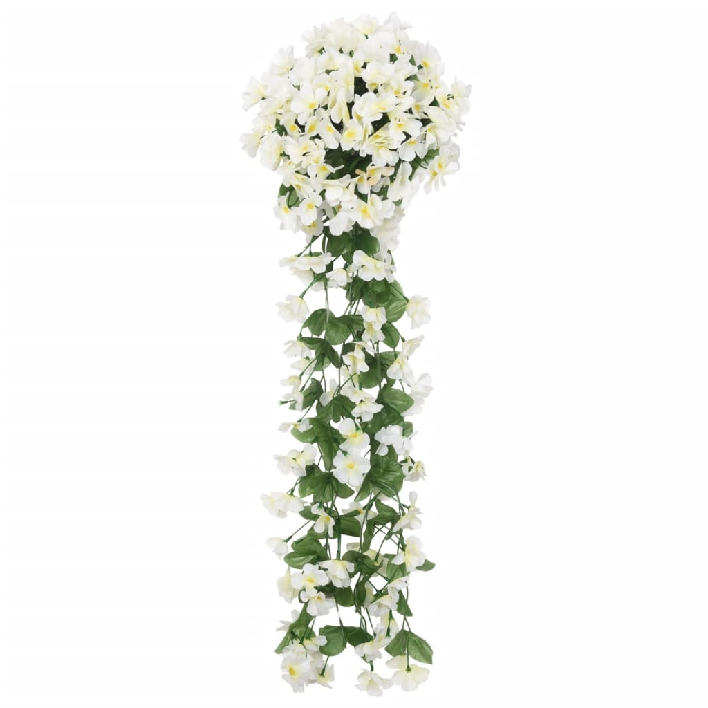 Christmas Flower Garlands 3 pcs White 85 cm