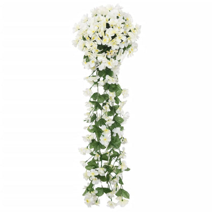 Christmas Flower Garlands 3 pcs White 85 cm