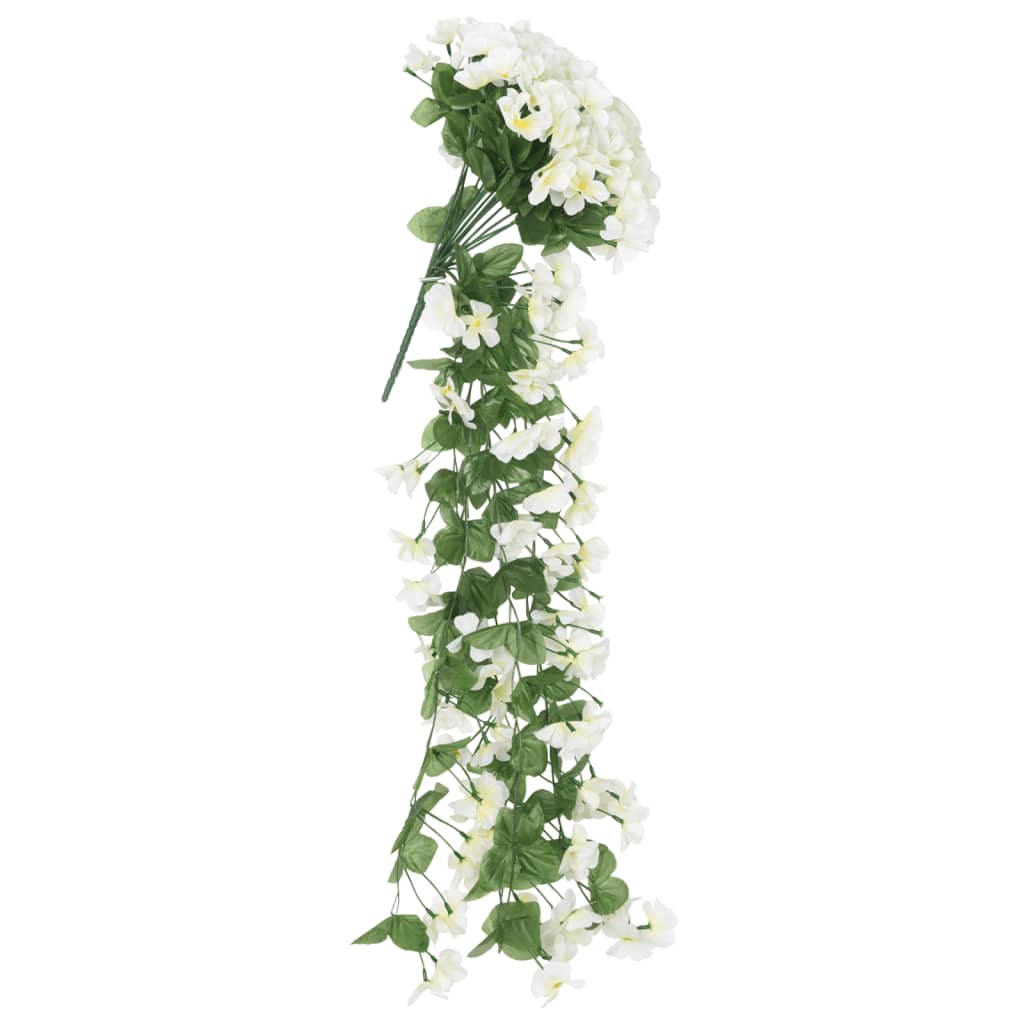 Christmas Flower Garlands 3 pcs White 85 cm