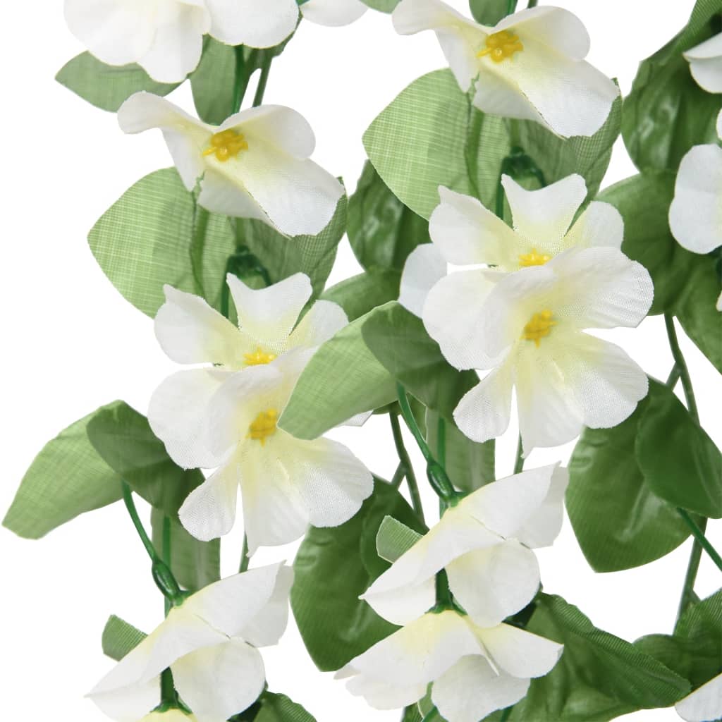 Christmas Flower Garlands 3 pcs White 85 cm