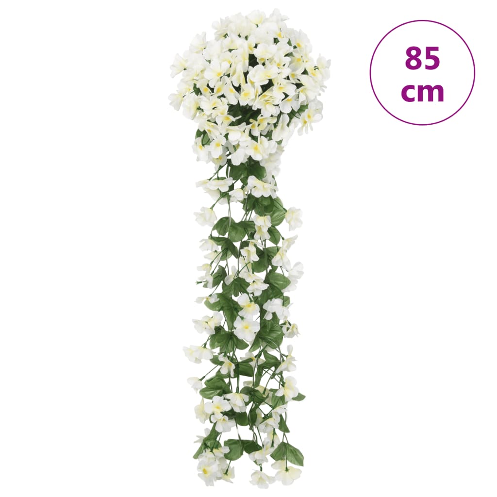 Christmas Flower Garlands 3 pcs White 85 cm