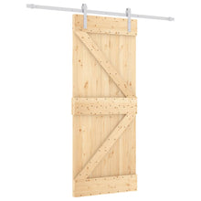 Load image into Gallery viewer, Sliding Door with Hardware Set 85x210 cm Solid Wood Pine
