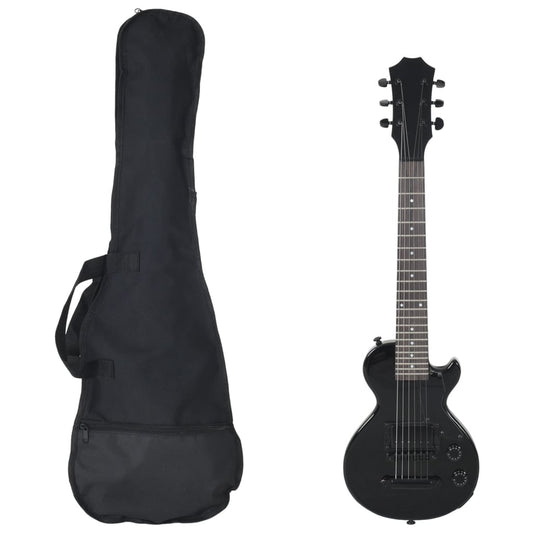 Electric Guitar for Kids with Bag Black 3/4 30"